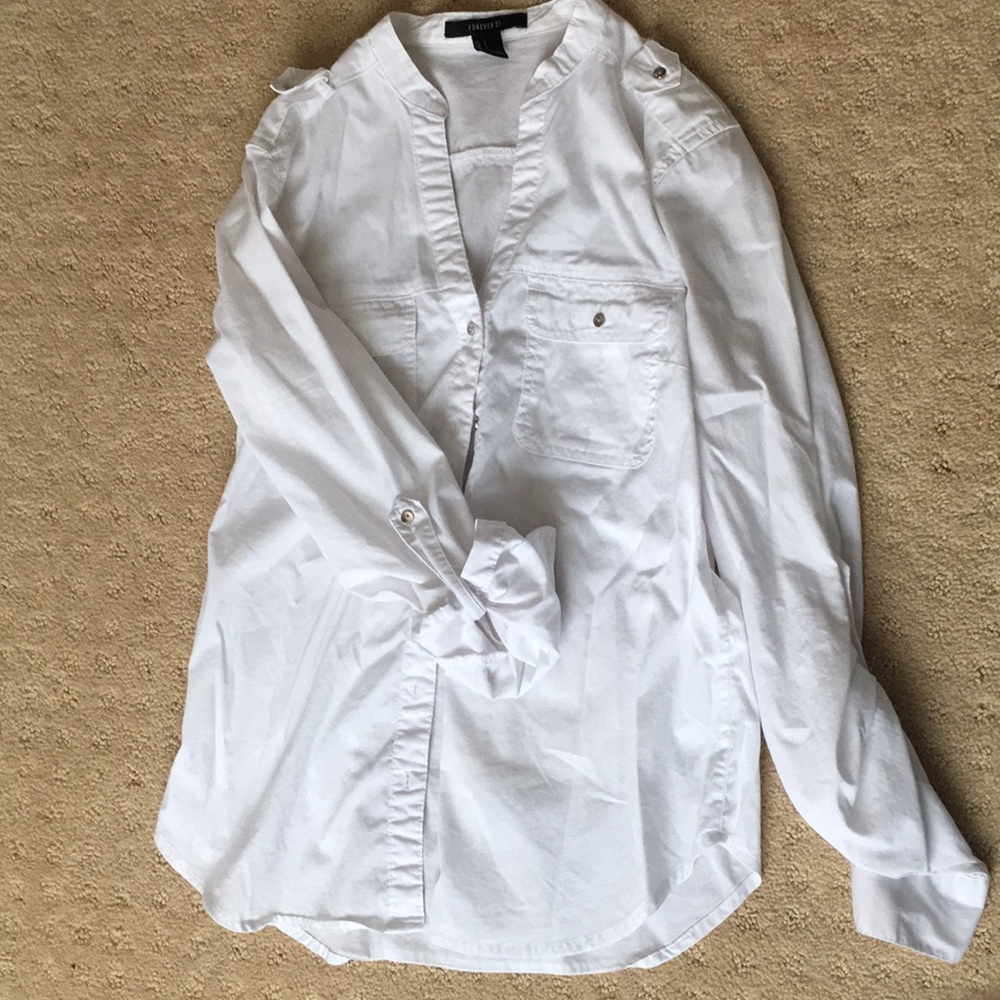 White button down
